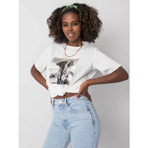 Fashion Hunters White T-shirt with printed photos