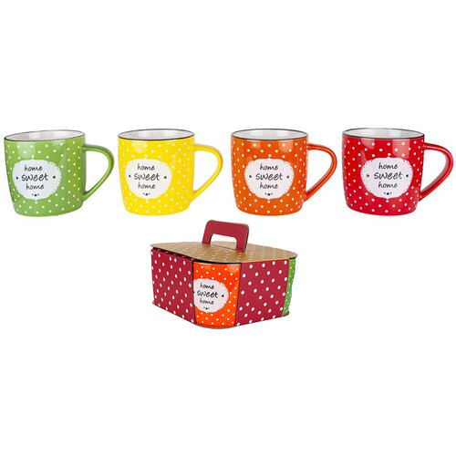 Alpeks Home ALPEKSHOME, HOME SWEET HOME, LONČKI H BOX, 300 ML, 4 KOS, (5000194506) Slike