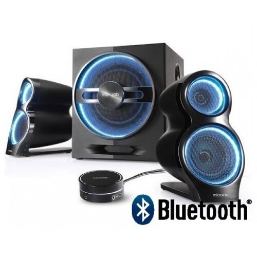 Microlab T10 Aktivni drveni zvucnici 2.1 56W RMS(24W, 2x16W) BLUETOOTH daljinski , 3.5mm Cene