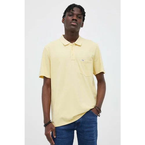 Wrangler Pamučna polo majica boja: žuta, glatki model