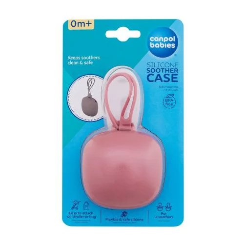 Canpol Silicone Soother Case Pink silikonska škatlica za dudo 1 kos za otroke