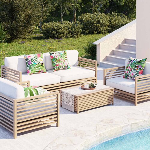 VidaXL Okrasne blazine 4 kosi večbarvne 50x50 cm blago Slike