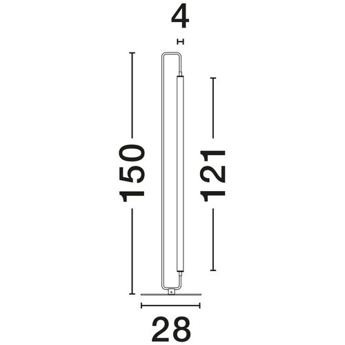 Nova Luce Bijela/mat crna metalna LED stojeća svjetiljka (visina 150 cm) Wetro &amp;ndash; Slike