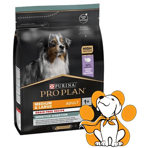 Purina Pro Plan medium adult grain free 12kg,Hrana bez žitarica za bolje varenje Slike