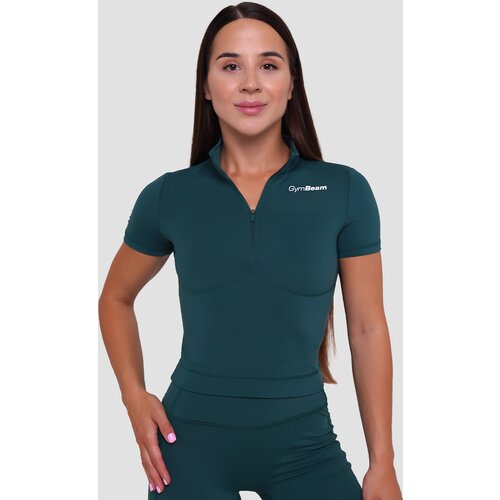 GymBeam Ženska majica Ignite Cropped Dark Green S Slike