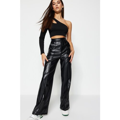 Trendyol Pants - Black - Wide leg Slike