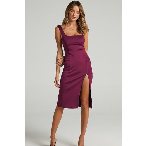 Madmext Purple Strap Slit Detailed Midi Dress Cijene