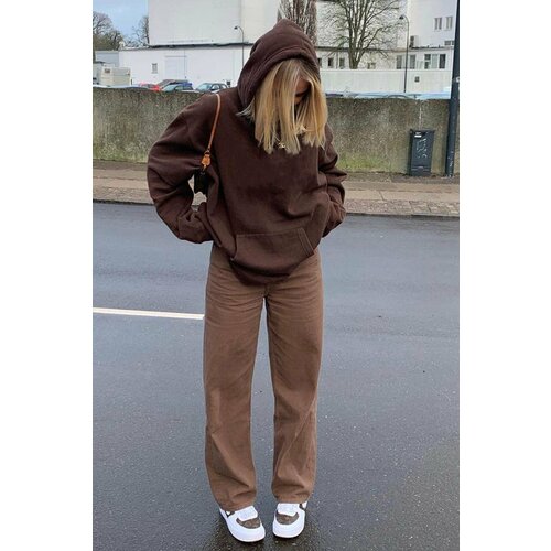 Madmext Mad Girls Brown Palazzo Jeans Cene