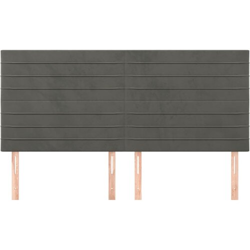  Uzglavlje tamno sivo 200x5x118/128 cm bar&amp;scaron;unasto Slike
