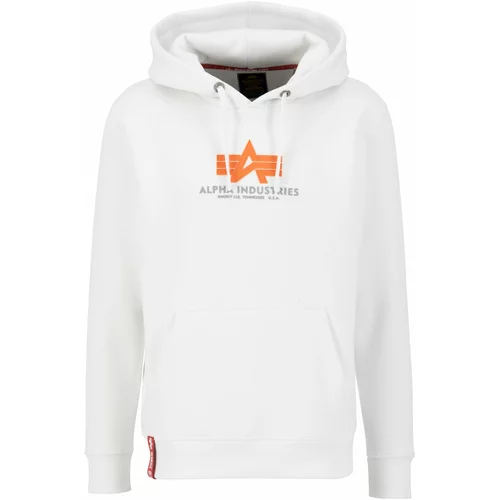 Alpha Industries Sweater majica siva / narančasta / bijela