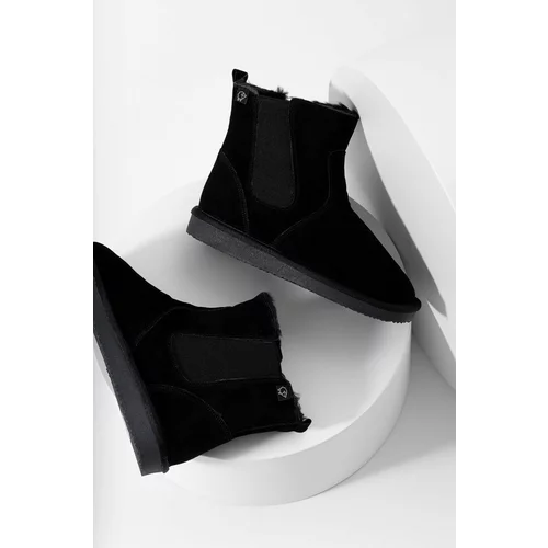 Answear Lab Cipele za snijeg od brušene kože boja: crna