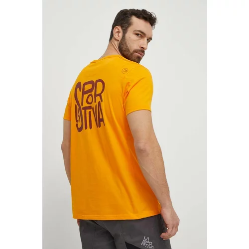 La Sportiva Majica kratkih rukava Back Logo za muškarce, boja: narančasta, s tiskom, F04102102