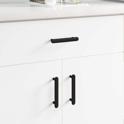 Drška za ormar 2 pcs Crna 121 x 16.6 x 28.3 mm Željezo Cene