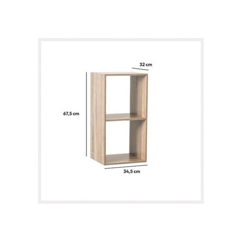 Five stalak sa 2 police 34,5x32x67,6cm drvo natural ( 138967 ) Cene