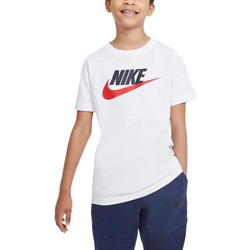 Nike Muška majica kratkih rukava Icon Futura belo-crvena Slike