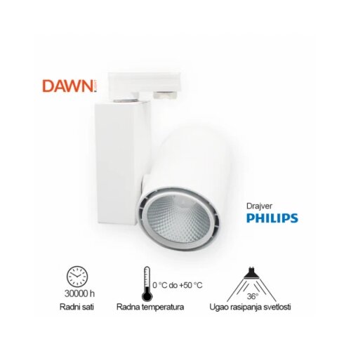  led ref &amp;scaron;inski 338201-3 40W 4000K beli Slike