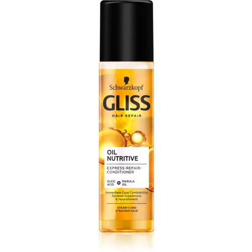 Gliss kur Oil Nutritive Express-Repair-Conditioner balzam za lase za poškodovane lase za suhe lase 200 ml