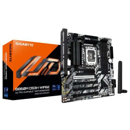 Gigabyte B860M DS3H WIFI6E, DDR5, SATA3, USB3.2Gen2, DP, WiFi 6E, LGA1851 mATX Cene