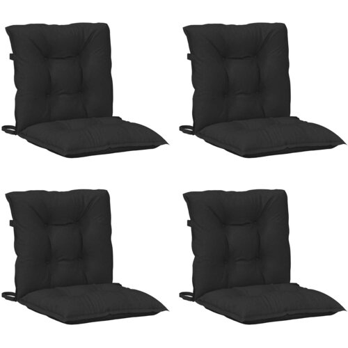vidaXL Set jastučića za nisku stolicu 4 pcs Melange crna Cene