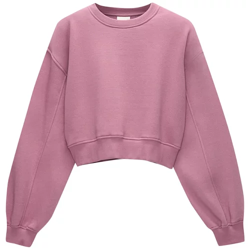 Pull&Bear Sweater majica prljavo roza
