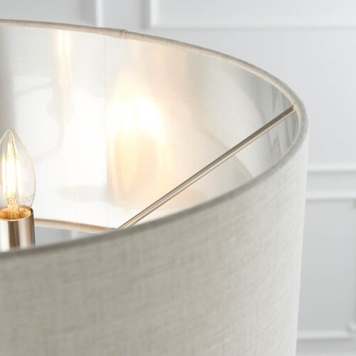  endon 94359 - podna lampa highclere 3xE14/40W/230V bež/sjajni hrom Slike