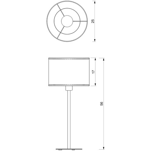  Stona lampa LOFT SHADE 1xE27/60W/230V, prečnik 25 cm, bela/zlatna Slike