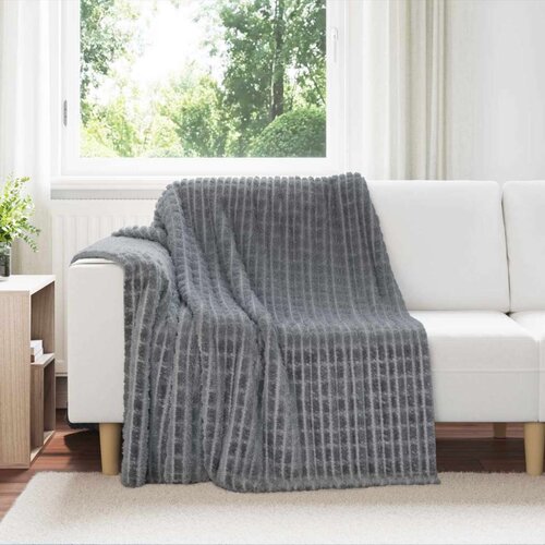  Odeja Temno siva 200 x 150 cm Flis, (5000288145) Cene