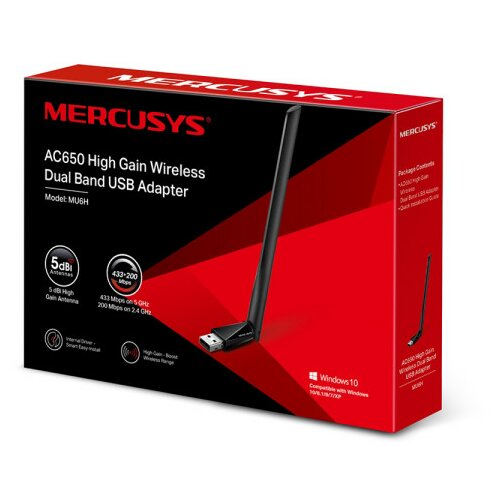 Mercusys MU6H, Wireless USB Adapter AC650 High Gain Dual Band ( 2729 ) Slike
