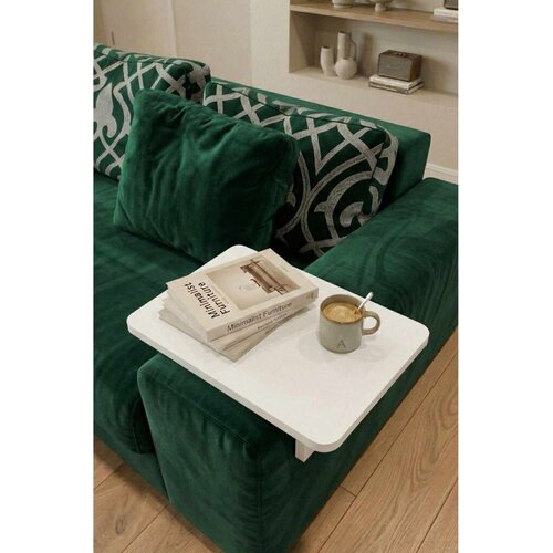 Hanah home Stočić za naslon za ruke, Beli Slike