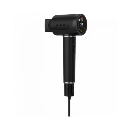 Aeno High Speed Hair Dryer, Black, 220V-240V~50-60Hz, 1500W, Voice Control, Ionizer, Touch LCD, Infrared Nursing, Infrared Distance Protection, AI Control, Gravity Sensor 110000RPM, Noise less than 67dB Cene