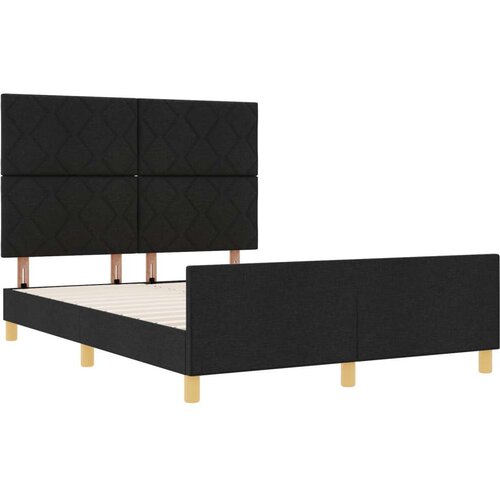 VidaXL Okvir kreveta Crna 160x200 cm Tkanina Slike
