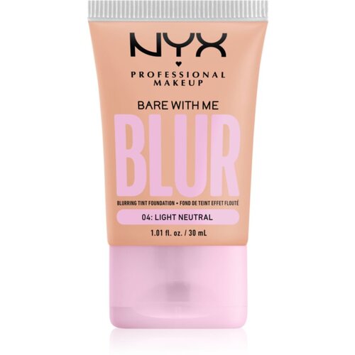 NYX Professional Makeup Bare With Me Blur Tint vlažilni tekoči puder odtenek 04 Light Neutral 30 ml Slike