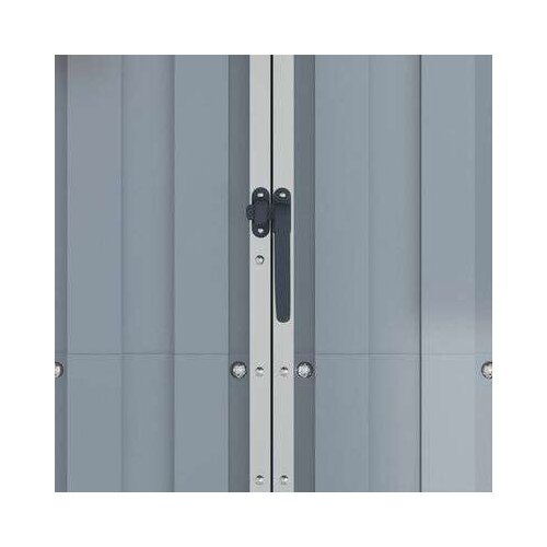 VidaXL Vrtno spremi&amp;scaron;te sivo 107,5 x 46 x 183 cm od pocinčanog čelika Slike