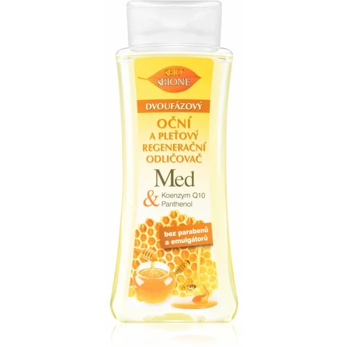 Bione Cosmetics Honey + Q10 dvofazno sredstvo za skidanje šminke za lice i oči 255 ml