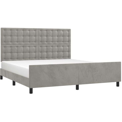  Okvir Za krevet s uzglavljem svjetlosivi 180x200 cm bar&amp;scaron;unasti Slike