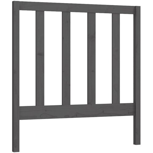  Uzglavlje za krevet sivo 96 x 4 x 100 cm od masivne borovine Slike