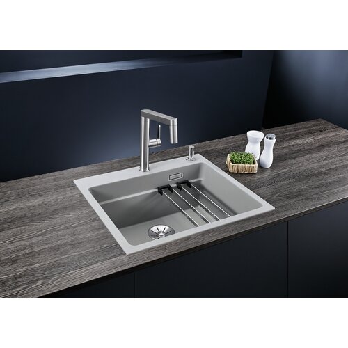 Blanco sudoper ETAGON 6 InFino SILGRANIT ANTRACIT, pribor inox nosači, s dalj. upr. Slike