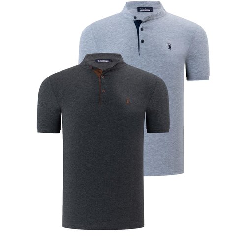 Dewberry DUAL SET T8560 MENS T-SHIRT-ANTHRACITE-GREY Cijene