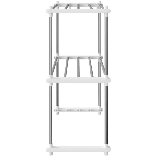  Polica za mikrovalnu pećnicu bijela 51 x 27 x 63 cm aluminijska Slike