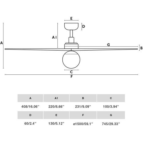 Faro 34282WT-11L - plafonski ventilator KLIML 1xE27/15W/230V borovina/crna prečnik 150 cm WT+DO Slike