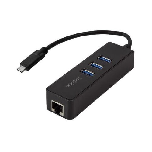 Logilink HUB USB-C => 3x USB 3.0 tip A 1x RJ45 1GBit/s (UA0283) Cene