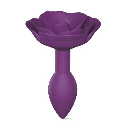 Love To Love Open Rose Butt Plug Size S Purple