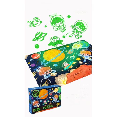 Merx Puzzle koje svetle u mraku &amp;ndash; svemir &amp;ndash; 96 delova Slike