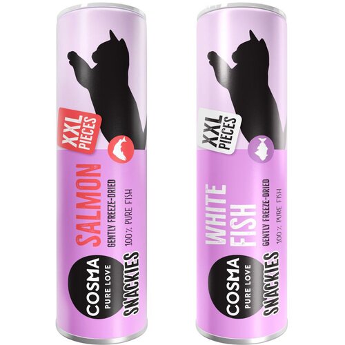 Cosma Snackies XXL ko&scaron;čki v me&scaron;anem pakiranju - 40 g, 2 sorti (losos & bela riba) Cijene