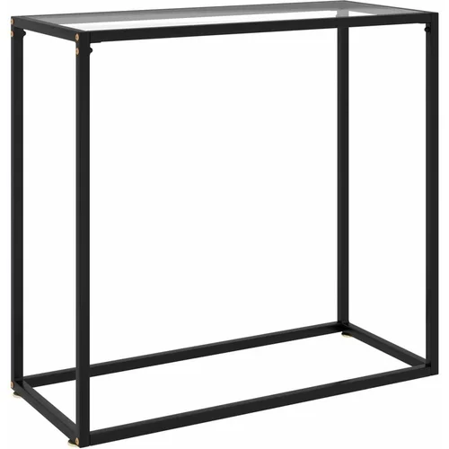  Konzolna mizica prozorna 80x35x75 cm kaljeno steklo, (20715674)