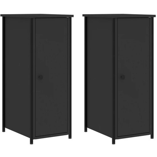 Maison Chic Dvo delni komplet Nočne omarice - Nočne mize črna 32x42x80 cm inženirski les, (21689733) Slike