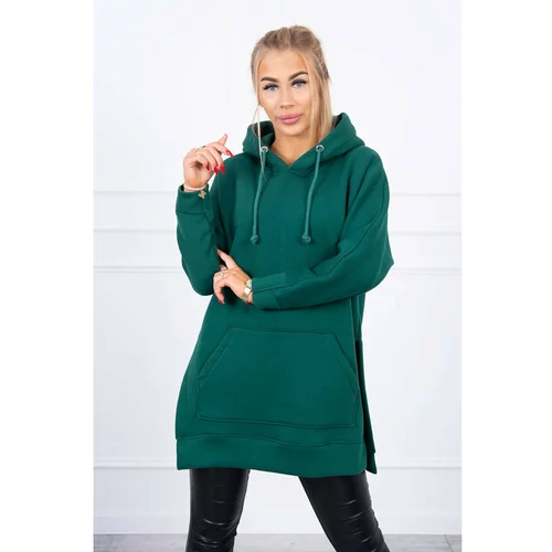 Kesi Insulated sweatshirt with slits on the sides green