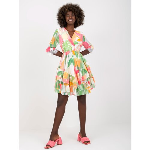 Italy Moda Dress-DHJ-SK-0997-1.33X-White-Pink Cene