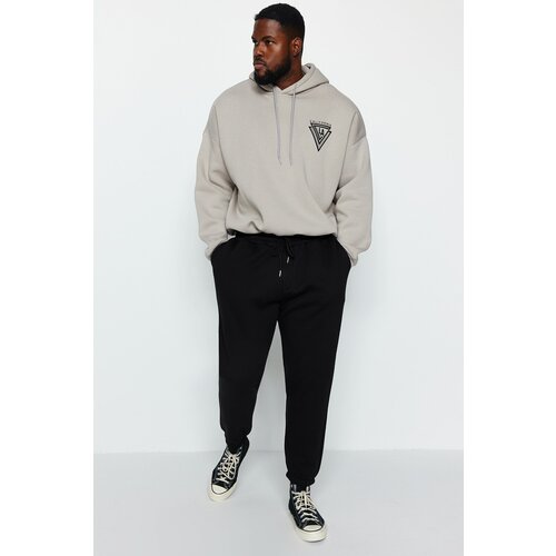 Trendyol Plus Size Sweatpants - Black - Straight Slike