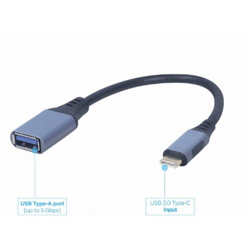Gembird USB Type C to OTG USB A Female adapter, space grey Slike
